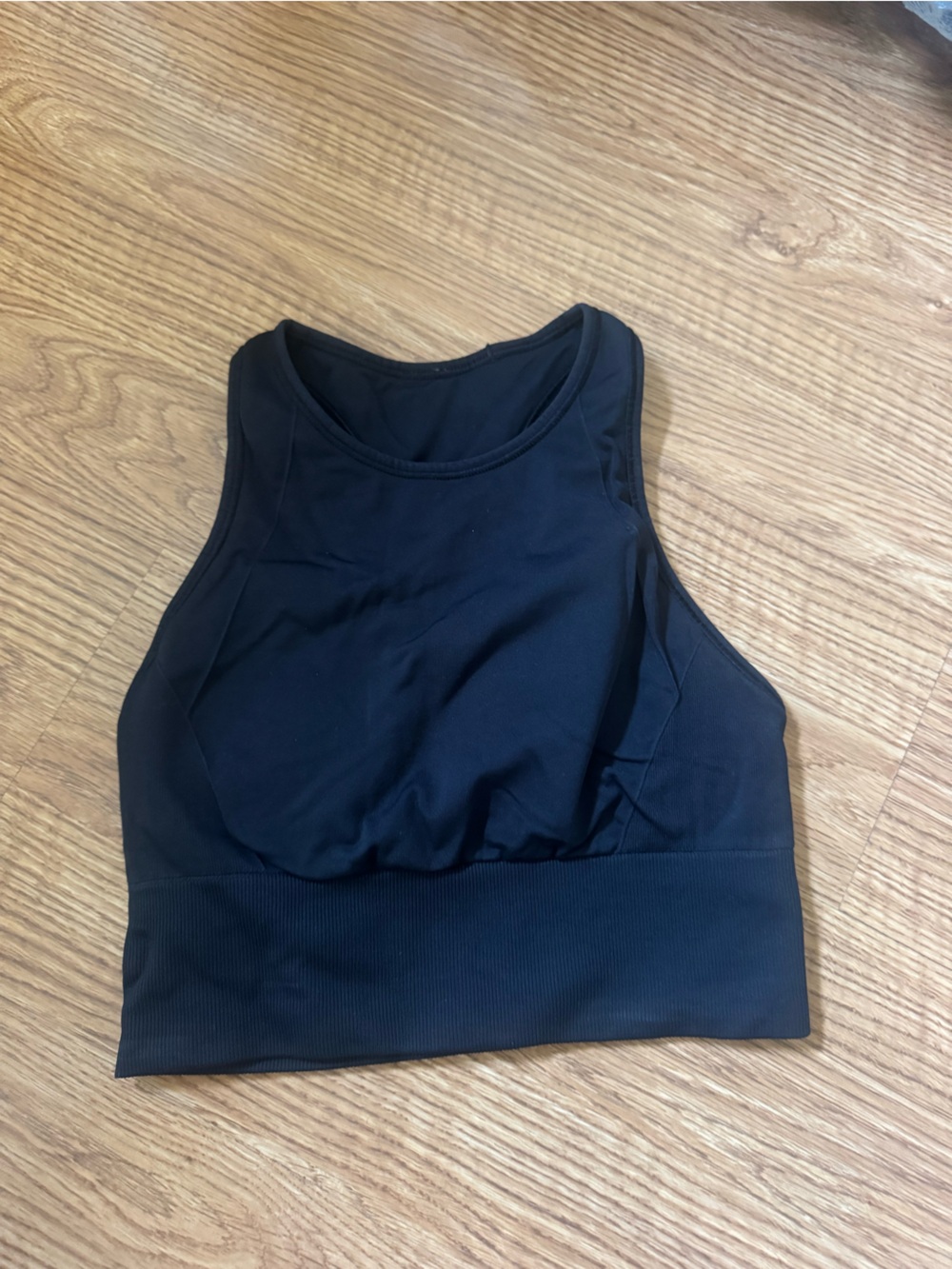 Lululemon Black Longline Racerback Sports Bra